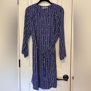 41 Hawthorn button down shirt dress, size large, royal blue
